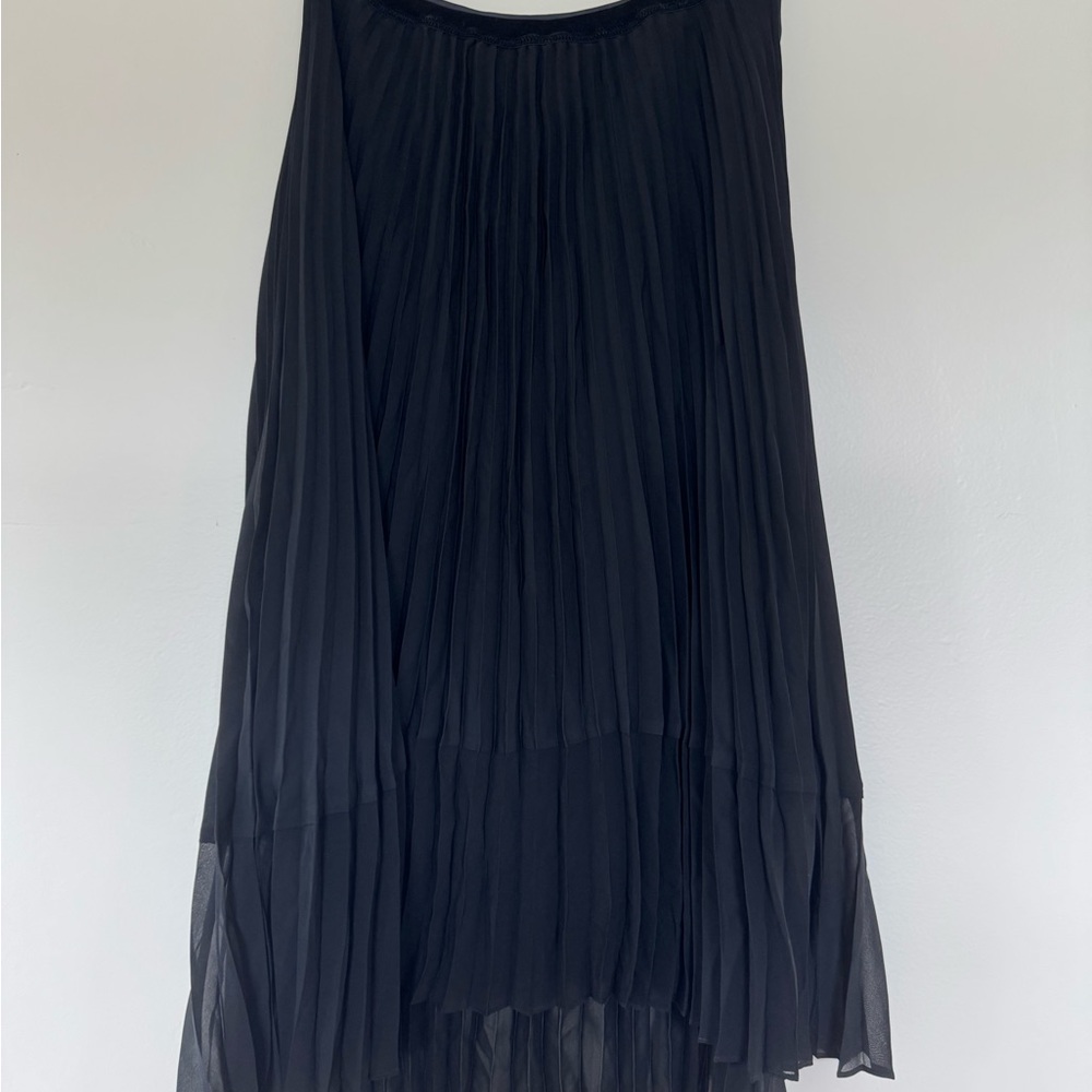 Elegant Black Pleated Skirt